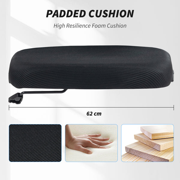 Mesh Office Chair, Swivel with Lumbar Support, Adjustable Height, Flip-up Armrests, Black