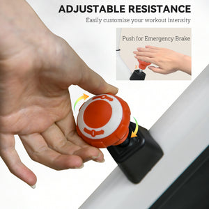 Adjustable Upright Exercise Bike with LCD Display, Adjustable Resistance, White