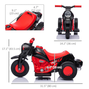 6V Electric Motorcycle That Makes Bubbles, Black and Red