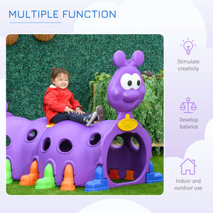Lion Tunnel for children aged 3 to 6, purple