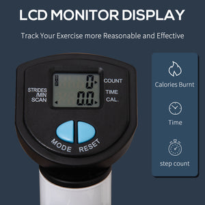 Twist Stepper with Adjustable Resistance and LCD Display - White and Blue