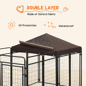 Outdoor enclosure with waterproof canopy