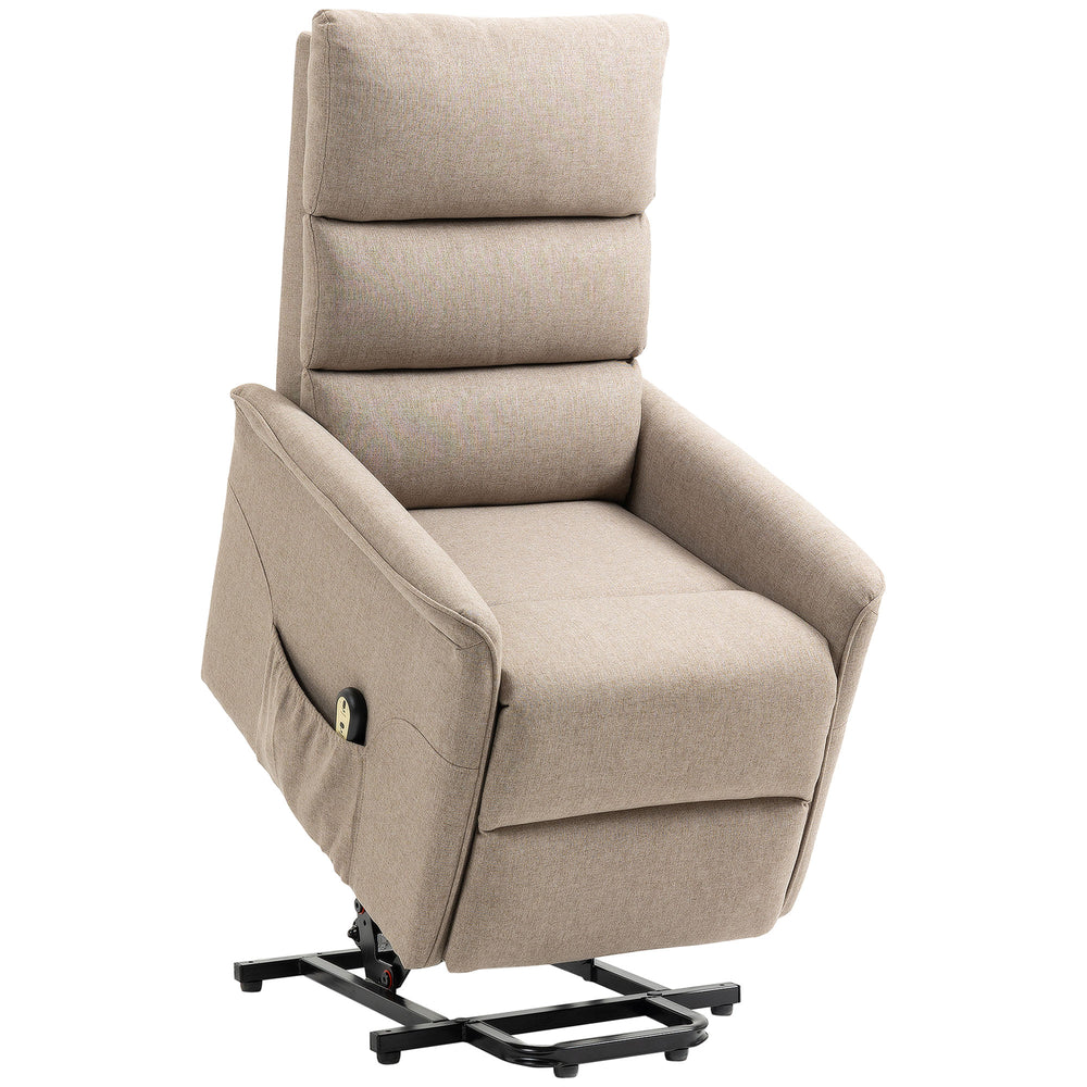 Recliner chair for the elderly, beige