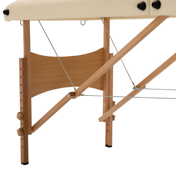 Professional adjustable folding massage table – Beige