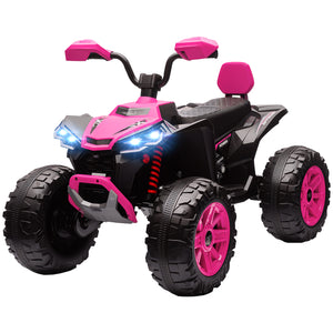 2-seater 24V electric off-road quad bike, dual motor, pink