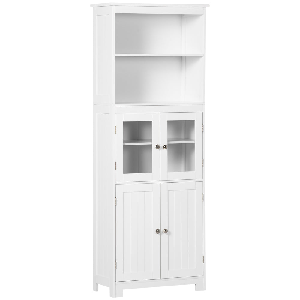 4-door pantry with adjustable shelf, white