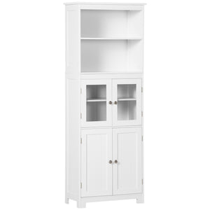 4-door pantry with adjustable shelf, white