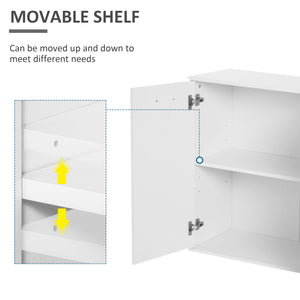 High gloss lacquered buffet, with 2 drawers and 3 doors with adjustable shelf, coffee bar cabinet, white