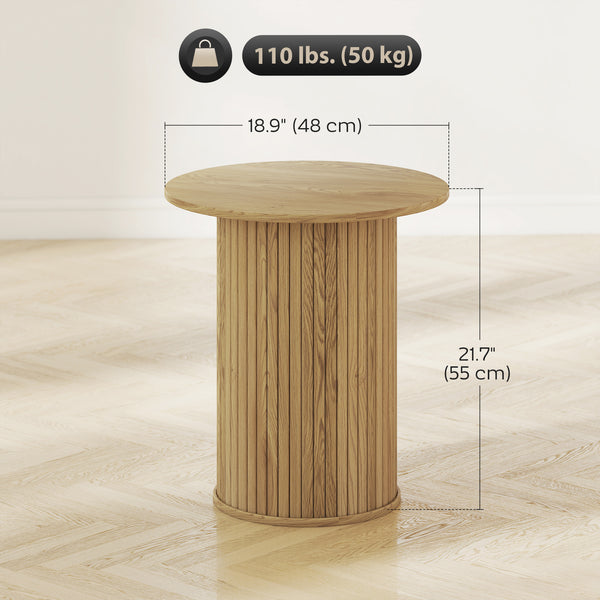 Round and fluted side table