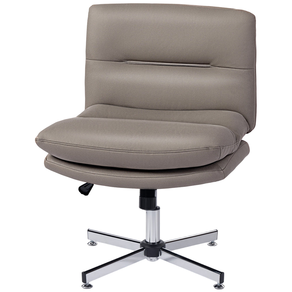 Office chair without armrests, grey