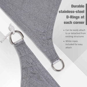 Rectangular outdoor shade sail – Effective sun protection, grey
