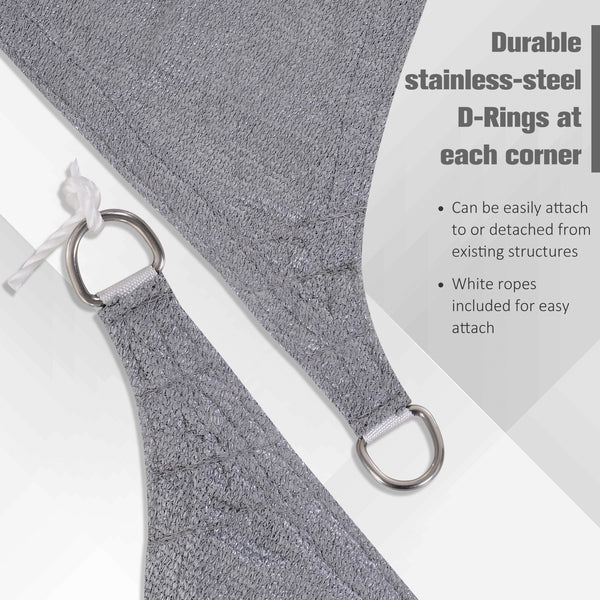 Rectangular outdoor shade sail – Effective sun protection, grey