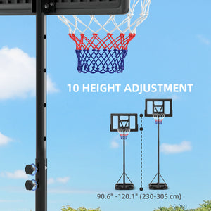 2.3 to 3 m basketball hoop with wheels