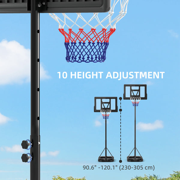 2.3 to 3 m basketball hoop with wheels