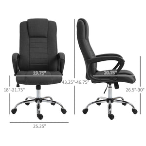 High-back office chair, anthracite grey