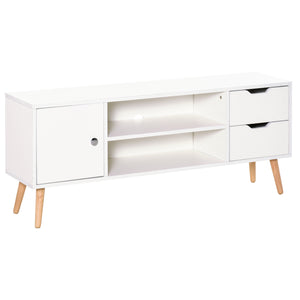 TV stand for TVs up to 50 inches with shelves, white