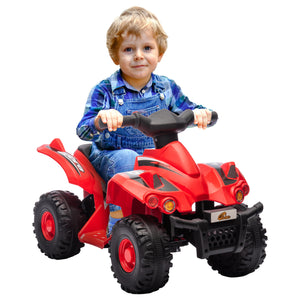 6V Off-Road Quad with Music, Red