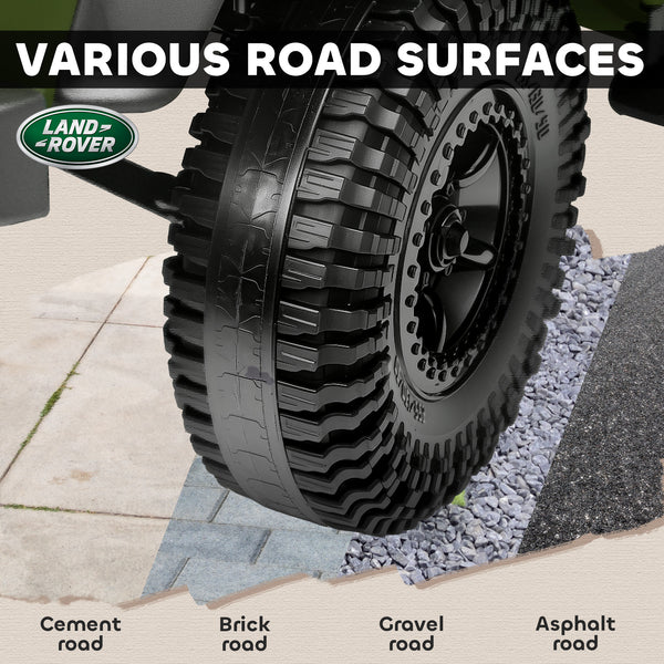 Licensed Land Rover 12V with remote control, dark green 