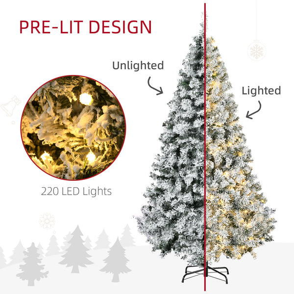 6ft Pre-Lit Artificial Christmas Tree with Warm White LED Light