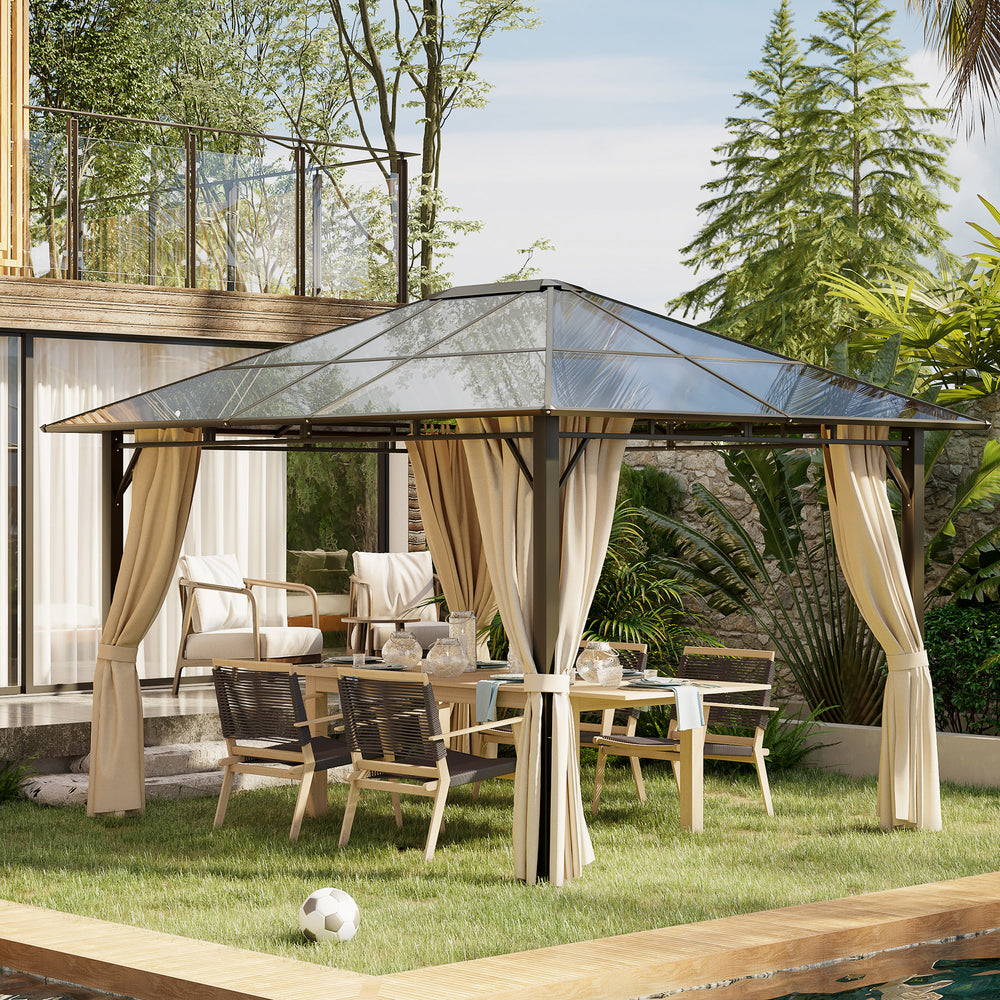 10 x 12 gazebo with rigid polycarbonate panel roof