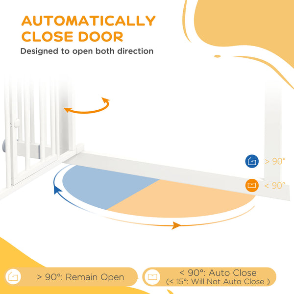Easy-open indoor safety gate, white