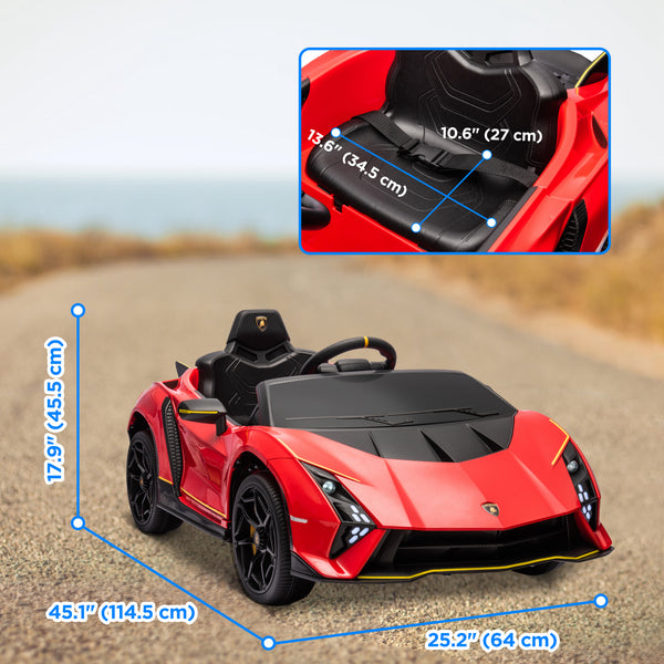 Licensed Lamborghini Autentica 12V with remote control, red