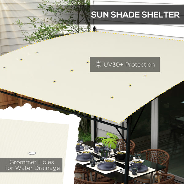 Pergola 10 x 13 with UV30+ protective fabric and steel frame, cream white