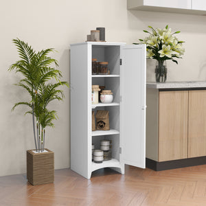 Storage unit with 4 shelves, white