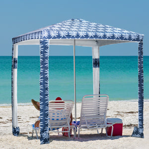 6.5-foot beach umbrella, dark blue 