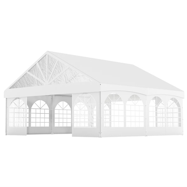 20' x 20' Heavy Duty Party Tent with Removable Window Sidewalls and Carry Bags