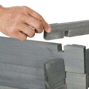 Hexagonal planter without screws, grey