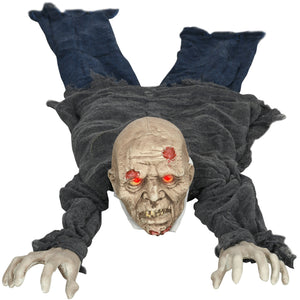 Life Size Halloween Decoration for Outdoors, Crawling Zombie, 1.67m, with Sound and Motion Activated, Light-Up Eyes, Scary Sound