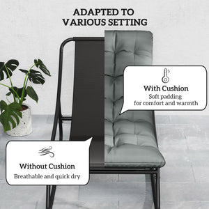 Set of 2 outdoor rocking chairs with cushions