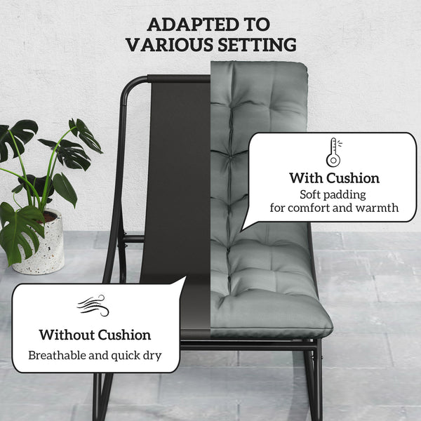 Set of 2 outdoor rocking chairs with cushions
