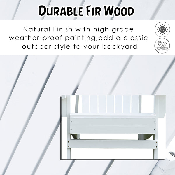 Classic Muskoka Adirondack Chair with Cup Holder, White