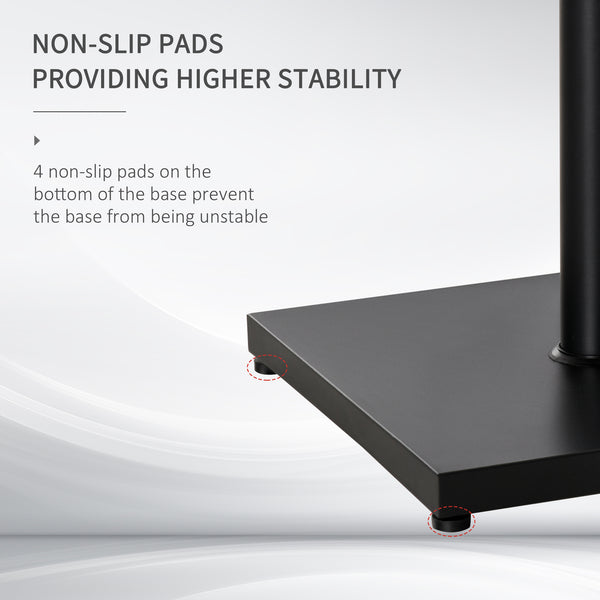 18kg Square Steel Parasol Stand with Adjustable Knob, Black