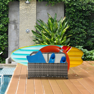 Rolling storage unit for swimming pool, grey