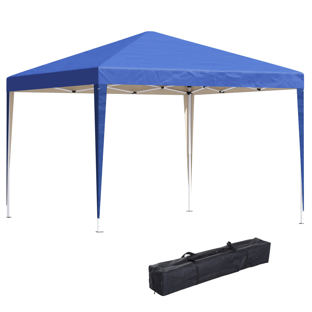 10 x 10 folding tent with carry bag, blue