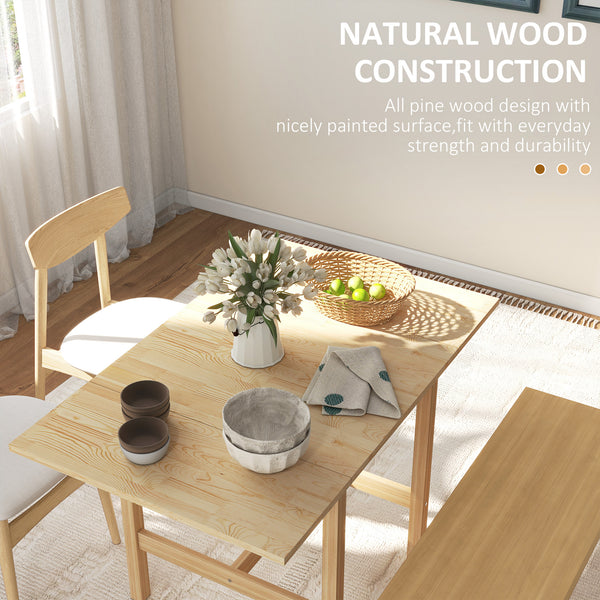 Country-style drop-leaf kitchen table for small spaces