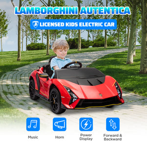 Licensed Lamborghini Autentica 12V with remote control, red