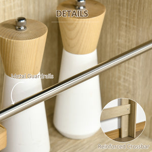 Bar table with 3 storage shelves