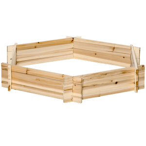 Hexagonal planter without screws, natural color