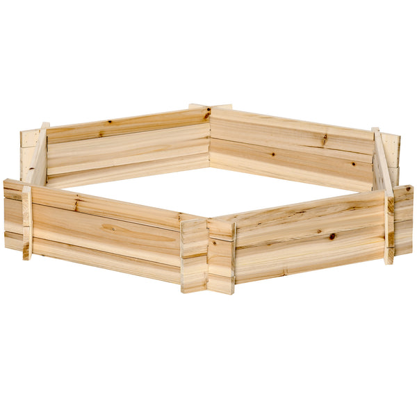Hexagonal planter without screws, natural color