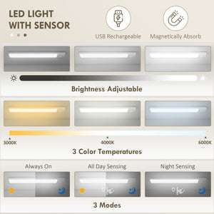 71" Kitchen pantry with LED lighting, 6 spice racks, 1 drawer and 4 adjustable shelves, white