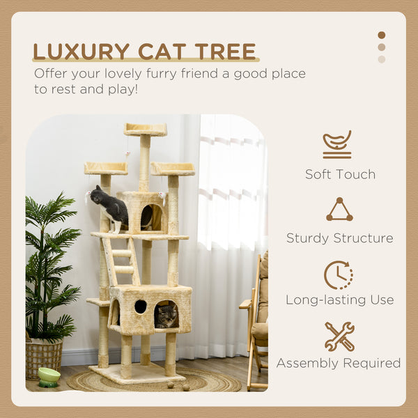 172cm Multi-Level Cat Tree, Beige