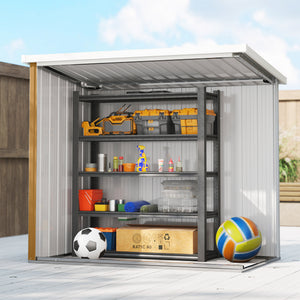Metal garden shed with double door