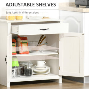 Storage buffet with sliding barn doors, distressed white