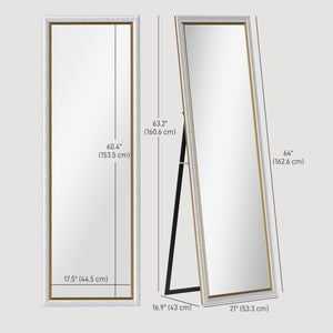 Silver framed floor or wall mirror for bedrooms