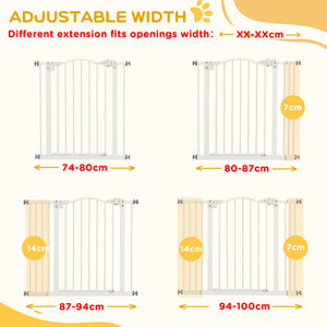 Extra Tall White Dog Gate with Door