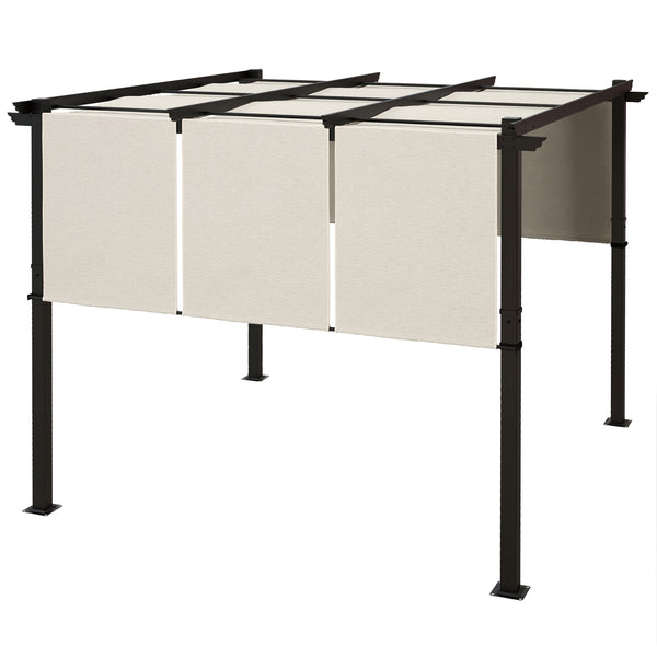 10 x 10 metal pergola with retractable canopy